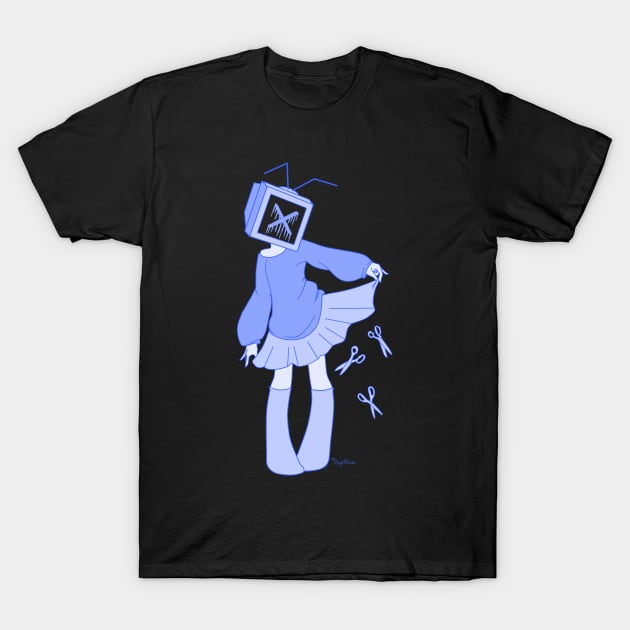 Scissor Sister Blue T-Shirt by Always Rotten